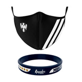 Cubrebocas + Pulsera Rayados Oficial